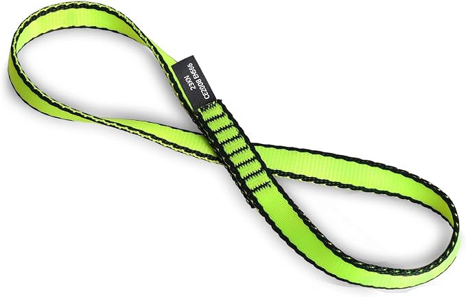 18MM Nylon Climbing Sling Runner - 23KN CE2008/EN566 Certified Outdoor Climbing Webbing for Rock Climbing, Rappelling, Mountaineering, Swing Gear, Outdoor Adventures & Emergency Anchoring