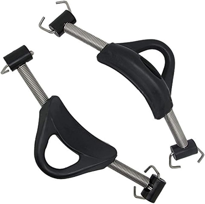Scuba Choice Scuba Diving Stainless Steel Spring Fin Straps Pin Style (Pair), Large, Black