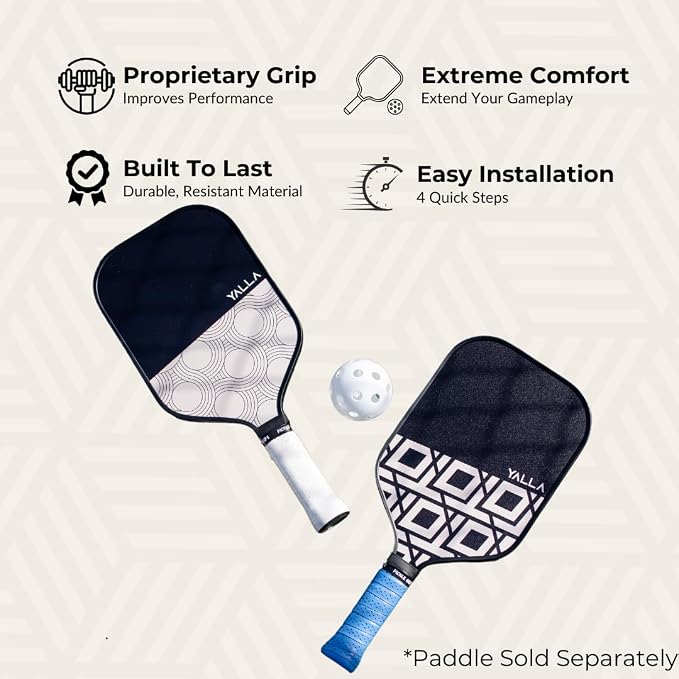 Pickle Grips Pickleball Paddle Grip Tape - Overgrip Grip Wrap for Pickleball Racket - Moisture Wicking Paddle Grip Wrap (2 Pack)