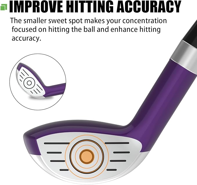 MAZEL Mini Driver/Iron Golf Clubs Swing Trainer Aid to Improve Your Hitting Accuracy & Speed