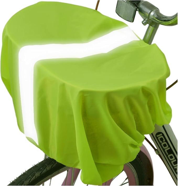 20L Bike Basket Cover Waterproof Bicycle Basket Cover with Reflective Strip Green