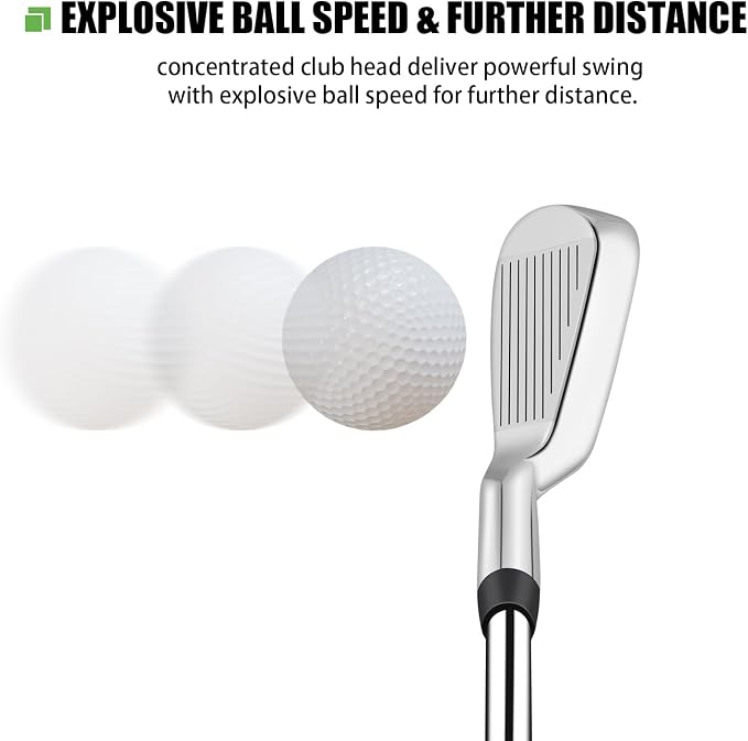MAZEL Mini Driver/Iron Golf Clubs Swing Trainer Aid to Improve Your Hitting Accuracy & Speed