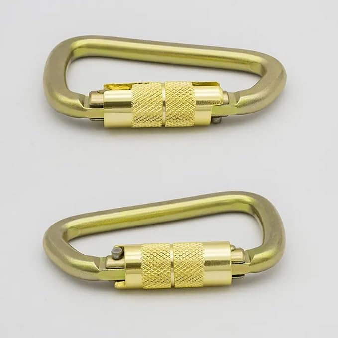 Auto Locking Carabiner 30KN=6500lbs Heavy Duty Large Clip Climbing Carabiner Twist Lock Carabiners for Rock Climbing, Camping, Gym,Rescue (CE Rated,D Shape)