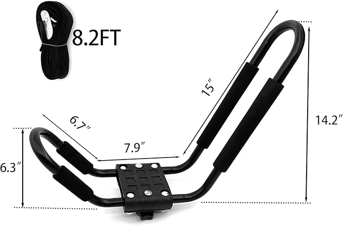 Taelakeni 2 Pairs Kayak Carrier Racks, Universal Cars Kayak Roof Rack (4 Racks)