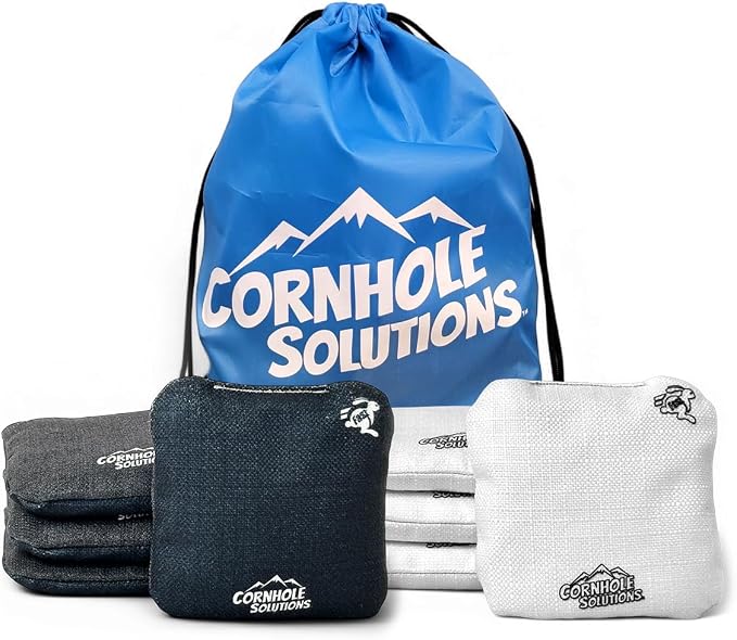 Cornhole Solutions Cornhole Bags Set of 8 – Regulation Pro Style 6x6 – Resin Filled + Tote Bag