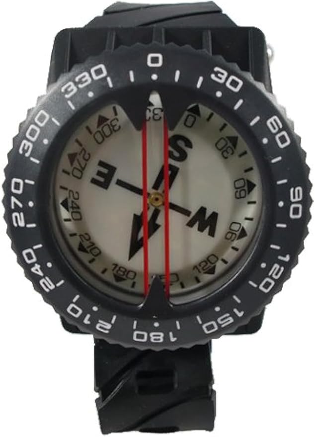 Scuba Choice Diving Compass (Wrist/Bungee Mount) – Easy-to-Read Underwater Navigation Tool for Scuba Diving, Durable Design with Rotating Bezel, Reliable Directional Aid for Deep Dive Adventures