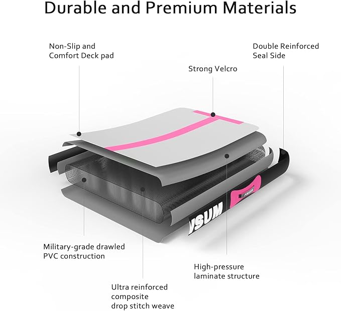AWSUM Inflatable Gymnastics Mat 10ft/13ft/16ft/20ft/23ft Training mat 4/8 inches Thick tumbling mat with Electric Pump for Home/Gym/Outdoor
