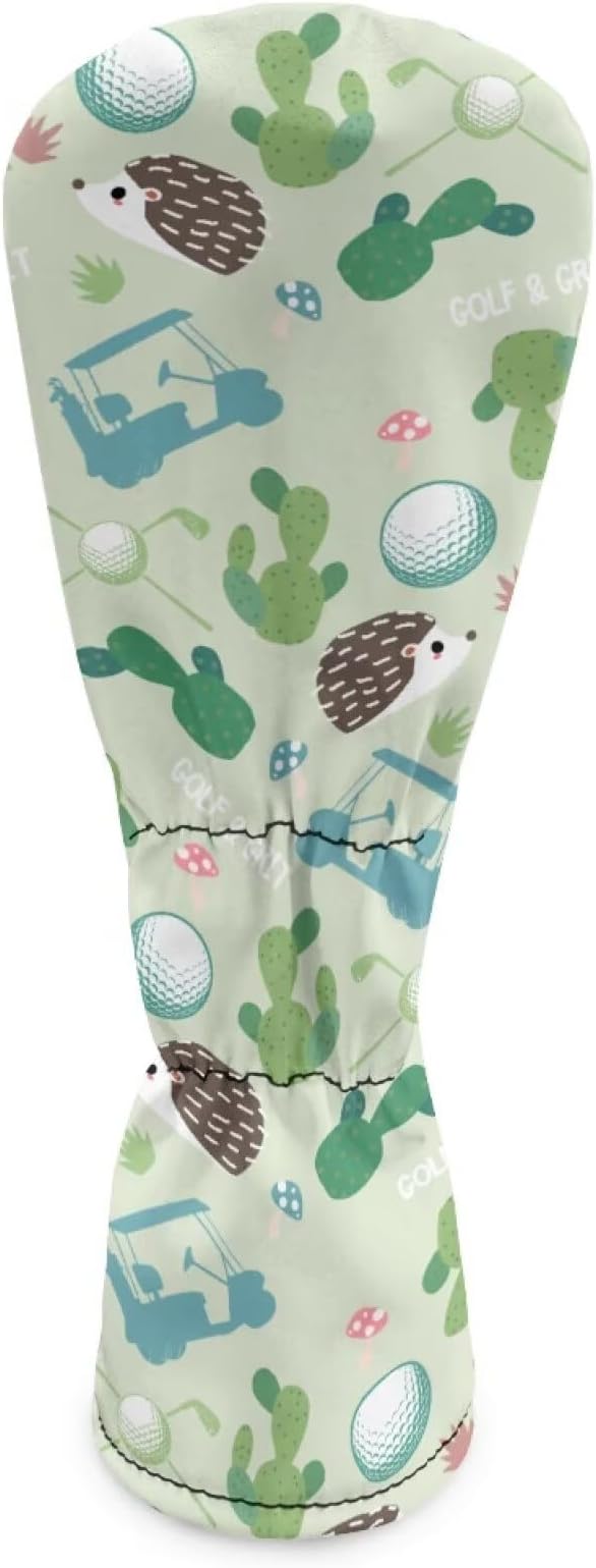 Rnyleeg Golf Club Head Covers for Women Driver Head Cover Leather Fairway Wood Headcover Hybrid Headcovers for Golf Clubs