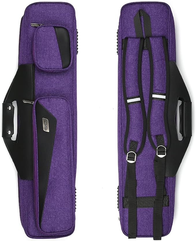 Pool Cue Case 4x4 with Backpack Straps Carrying Case for 4 Pool Cues