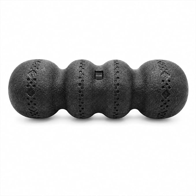 Double Peanut Massage Roller for Deep Tissue Relief, Spinal Alignment Gap, Micro-Perforation Texture, Targets Back, Neck & Legs