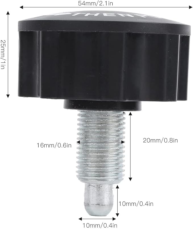 Pull-up Spring Knob Pop Pin for Most Exercise Bikes Equipments - Compatible with Statioanry Bikes, Weight Benches Size M16 Close to 5/8" (1-Pack)