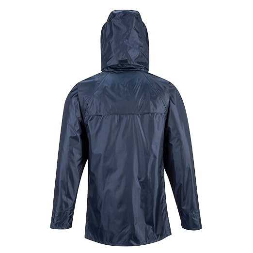 Portwest US440 Men's Waterproof Rain Jacket - Lightweight Durable Hooded Weather Protection Safety Coat Navy, XX-Large