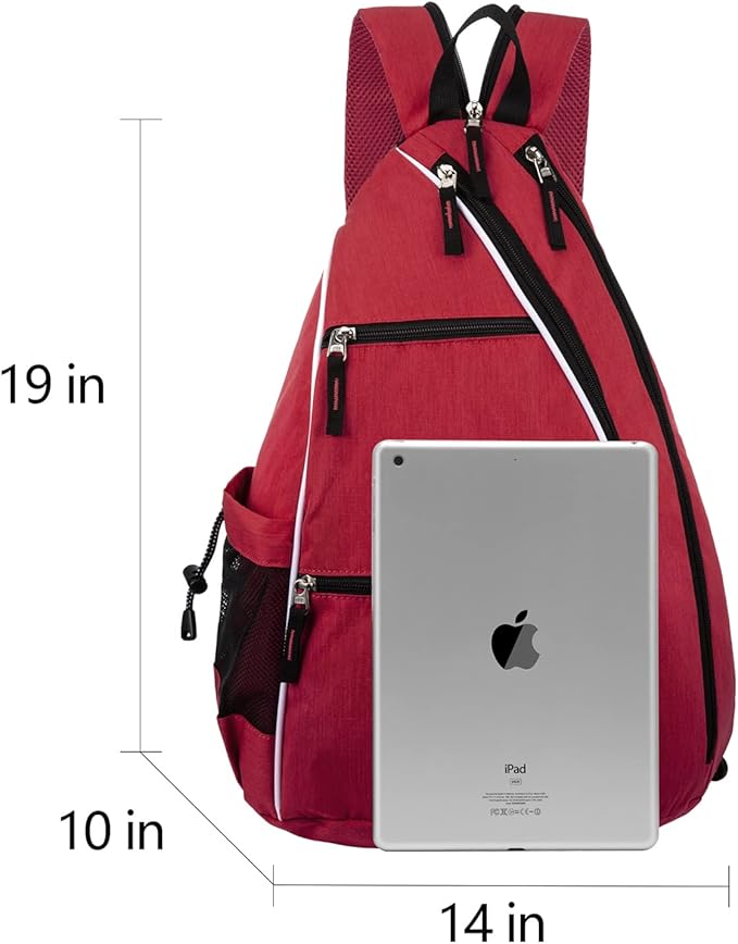 Sucipi Pickleball Bag - Men's & Women's Pickleball Backpack, Adjustable Sling Bag w/Fence Hook/Large Capacity/Safety Pocket