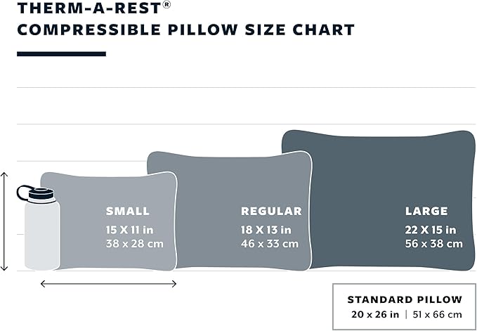 Therm-a-Rest Compressible Cinch Camping and Backpacking Pillow, Large - 16 x 23 Inch, Woodland