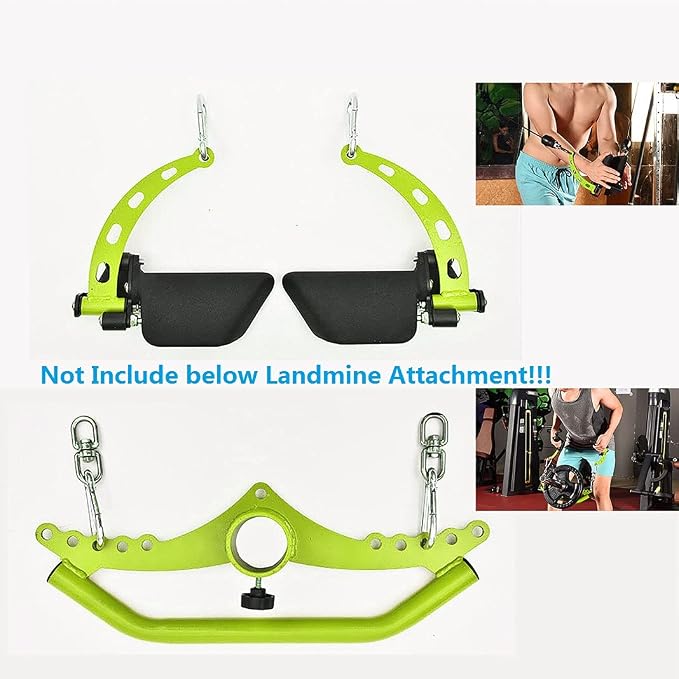 Adjustable Lat Pull down Bar, Cable Machine Attachments for Gym, Home Gym Fitness T-bar Row Pulldown Attachments, Lat Pull Down Machine Wide Grip Neutral Grip Handle
