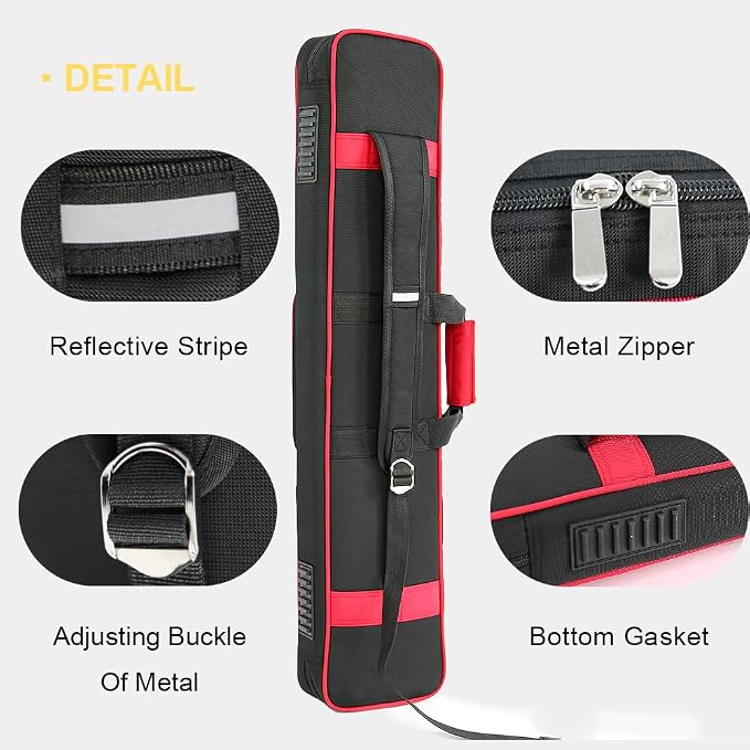 Pool Cue Case – Durable 4x4 & 4x5 Billiard Pool Cue Stick Carrying Case with Large Storage Space, Waterproof Billiards Accessories