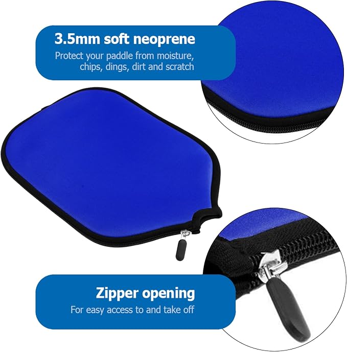 lyrlody Paddle Cover Neoprene Case Dirt Scratch Zipper Closure Fits Most Paddles