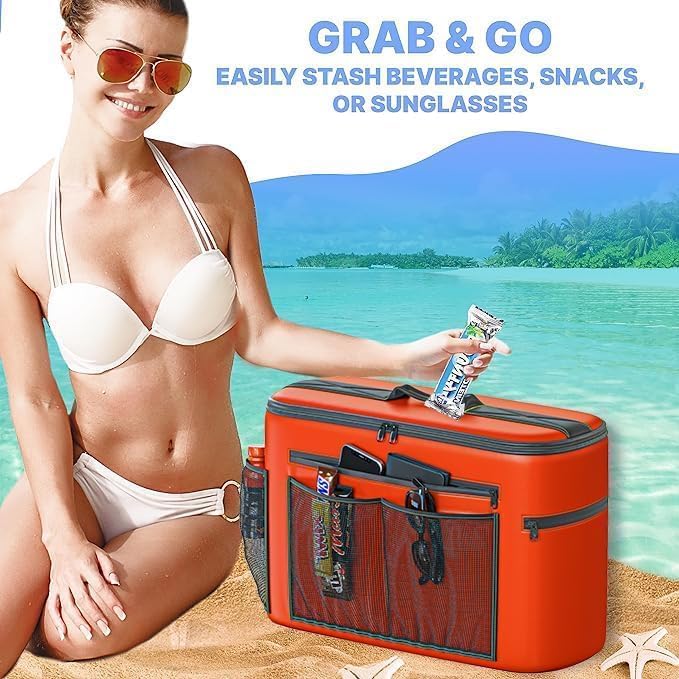 TidyFriend Kayak Cooler Behind Seat, Waterproof Cooler for Kayaking, Kayak Accessories Cooler Bag, Compatible with Lawn Chair Seat, Portable Ice Chest, Keeps Drinks Cold, Travel, Beach, Lunch