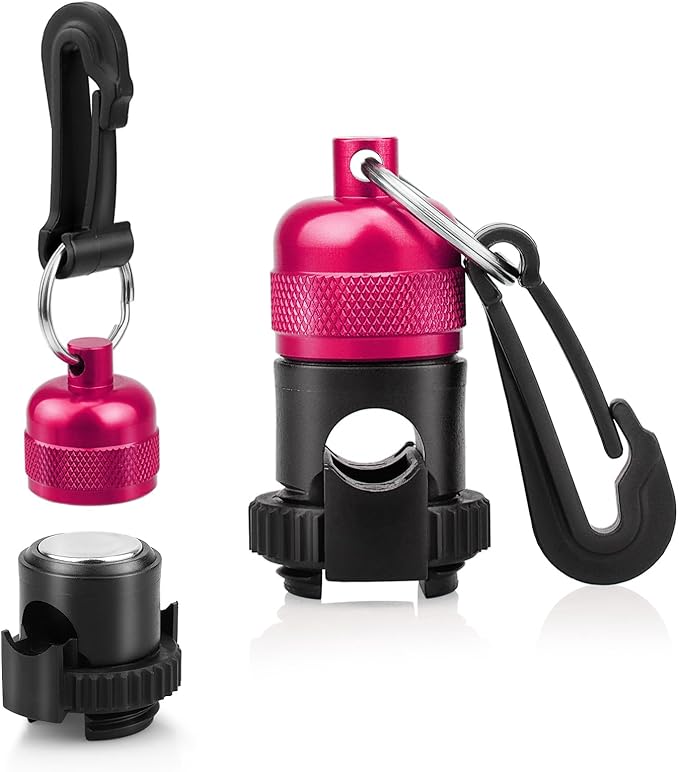 2PACK Scuba Regulator Hose Holder, Magnetic Adjustable Octopus Holder Octo Tank Retainer with Clip, Installs to Your BCD Easily!