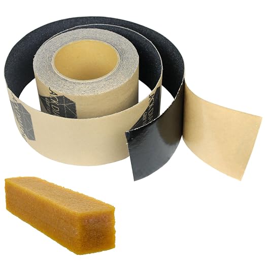 Black Diamond Self Adhesive Grip Tape - Anti Slip Traction Tape - Non Skid Tape - Anti Slip Tape Grippy Strips for Stairs, Ramps, Boat Grip 3" x 20' Black with Cleaning Stick