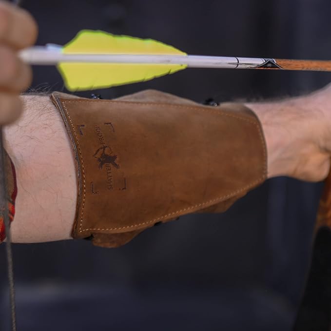 Ultimate Shatterproof Leather Arm Guard | USA Made | Adult Archery Arm Guard for Left & Right Hand