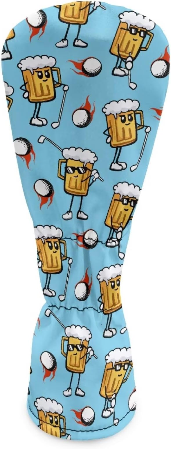 Rnyleeg Golf Club Head Covers for Women Driver Head Cover Leather Fairway Wood Headcover Hybrid Headcovers for Golf Clubs
