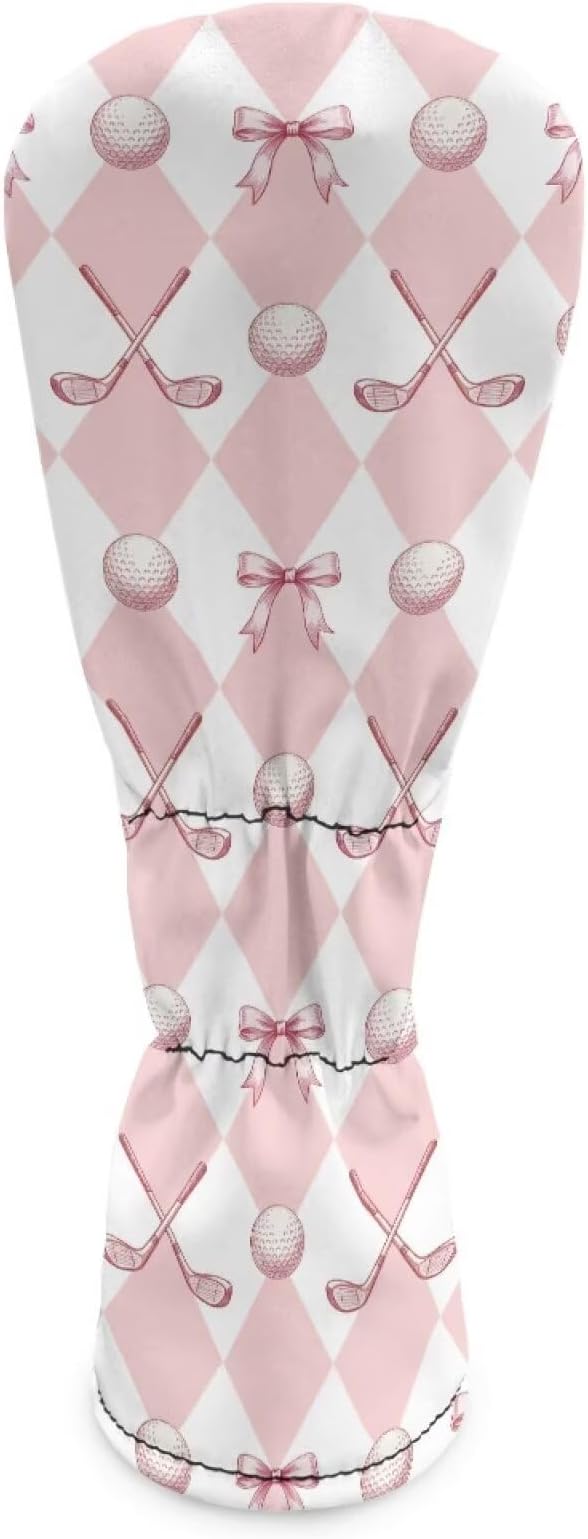 Rnyleeg Golf Club Head Covers for Women Driver Head Cover Leather Fairway Wood Headcover Hybrid Headcovers for Golf Clubs