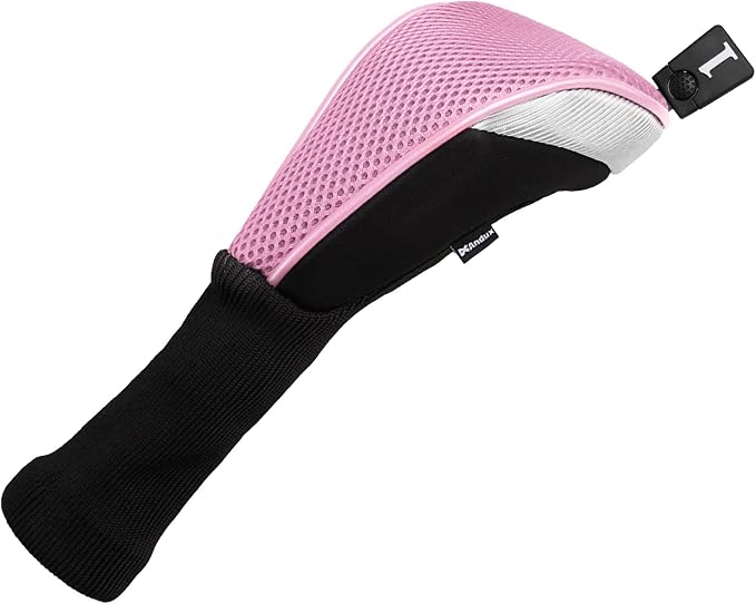 Andux 5pcs/Set Mesh Golf 460cc Driver Fairway Wood Club Head Covers Long Neck with No. Tags