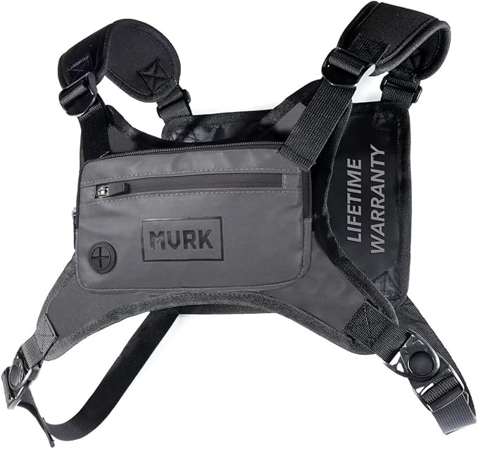 MVRK Water Resistant Running Vest Chest Pack, Phone Holder for Running, Lightweight Training Pack with Reflective Detail