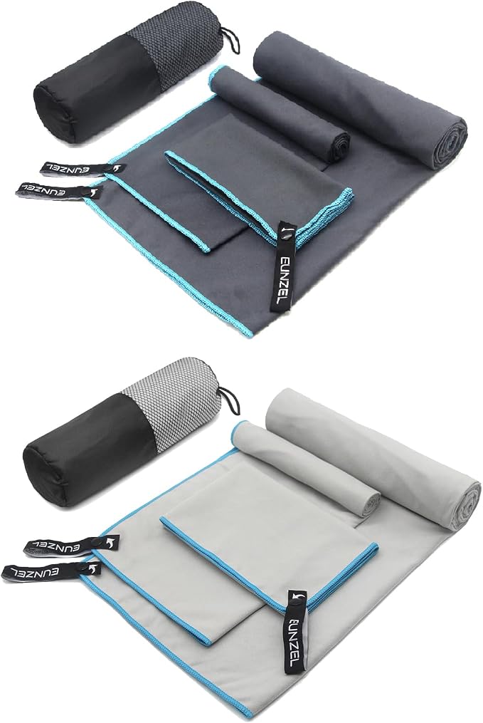 Quick Dry Camping Towel Grey| Quick Dry Camping Towel Light Grey (Bundle)