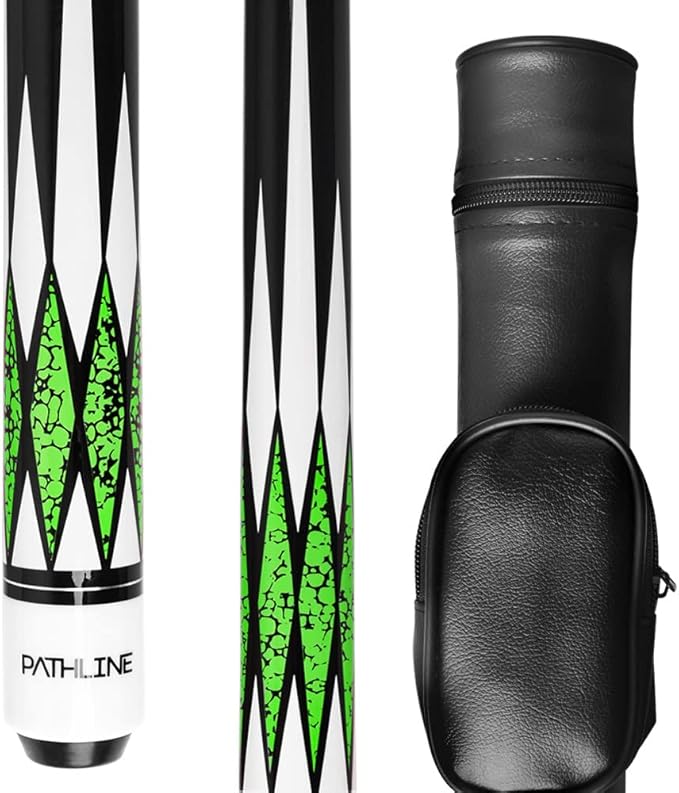 PLN Pool Cue Kit - 58 inch Canadian Maple Billiard Pool Stick and Hard Case