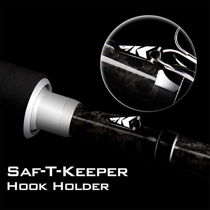 KastKing Perigee II Spinning & Casting Fishing Rods, Fuji O-Ring Line Guides, 24 Ton Carbon Fiber Casting and Spinning Rods - Two Pieces,Twin-Tip Rods