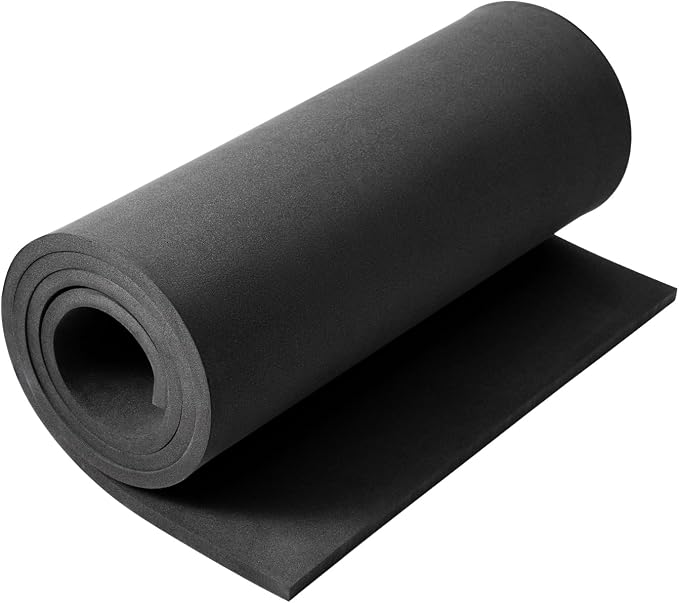 AMZQNART EVA Foam 10mm, Cosplay Foam Roll 16 x 59in (6.5sqft) Black, Suitable for Foam Cosplay Modeling, DIY Projects, Crafts, Ultra High Density 90 kg/m3.