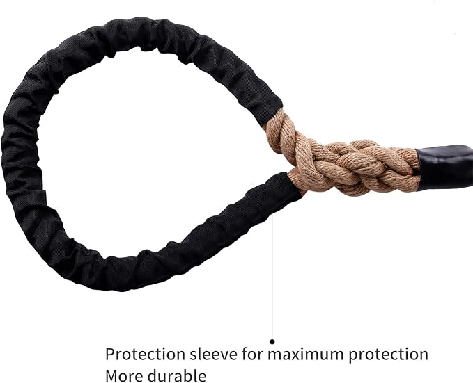Climbing Rope Gym Exercise Ropes - 1.5 Inch Diameter 10FT 15FT 20FT 25FT 30FT 35FT 40FT 50FT Climb Rope for Fitness & Strength Training, Workout Climbing Rope for Adults Kids Home Indoor or Outdoor