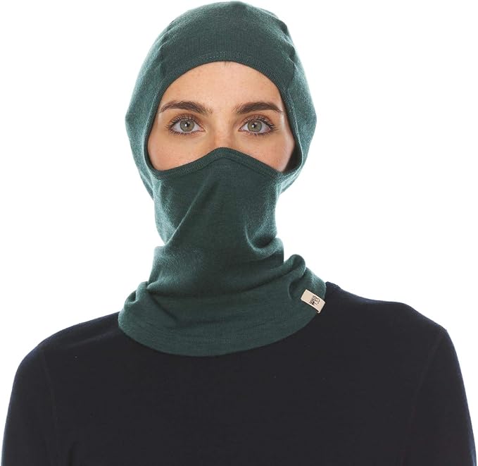 100% Merino Wool Balaclava - Winter Ski Mask - Face Mask - Cold Weather Gear