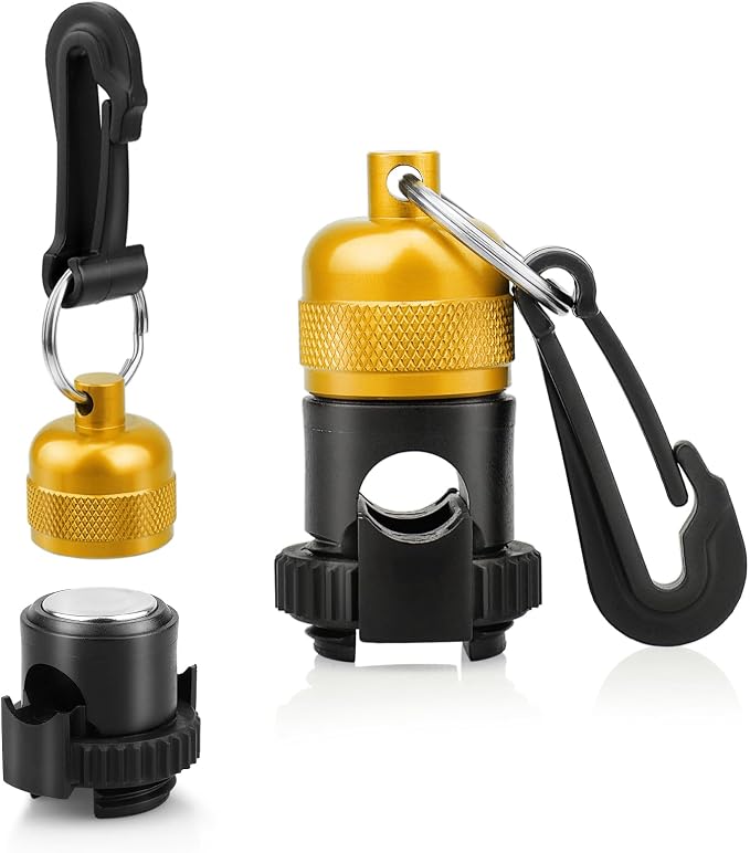 2PACK Scuba Regulator Hose Holder, Magnetic Adjustable Octopus Holder Octo Tank Retainer with Clip, Installs to Your BCD Easily!