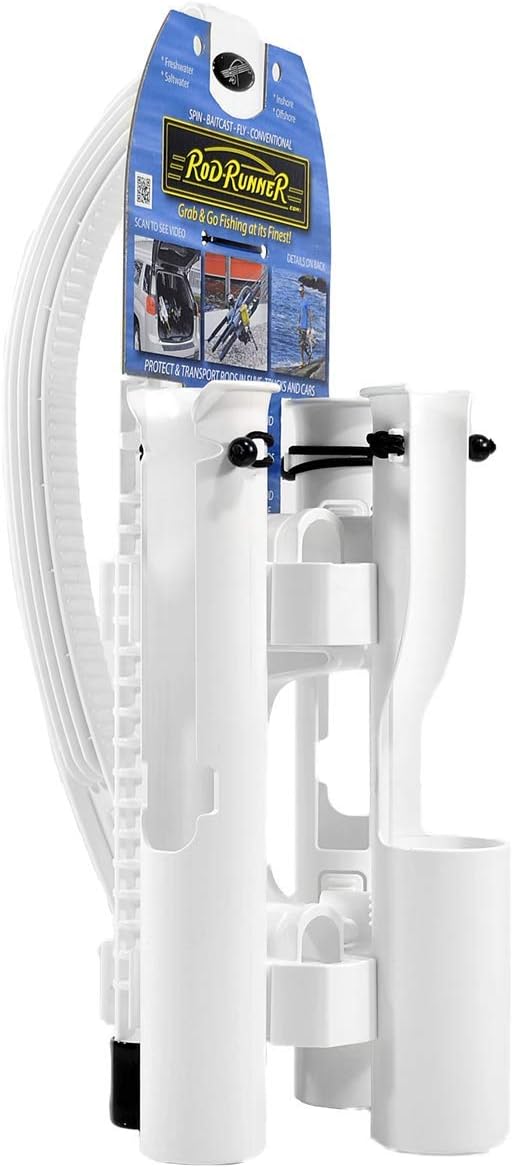 Rod-Runner Fishing Rod Rack - Express 3 Fishing Rod Carrier - White