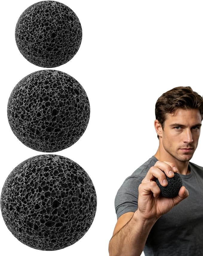 3 PCS Callus Ball for Hand, Moon Grip Ball, Anti-sweat Rock Climbing Grip Trainer 1.2" 1.6" 2"