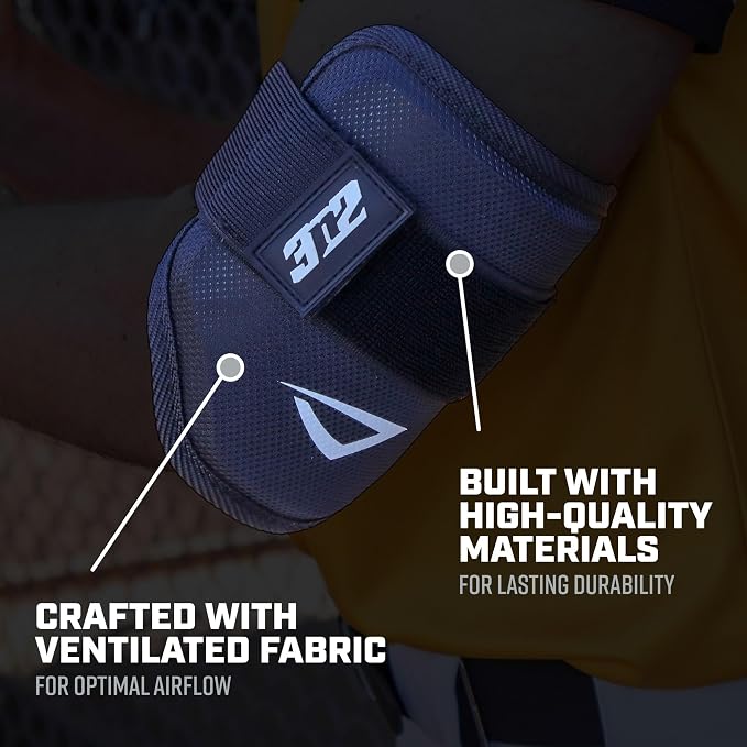3N2 Batters Elbow Guard - Protective Guard for Baseball or Fastpitch Softball - Elbow Pad with Adjustable Straps, Lightweight, Comfortable & Protective