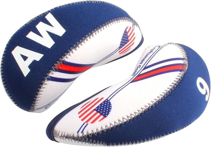 Craftsman Golf US Flag Neoprene Golf Club Head Cover Wedge Iron Protective Headcover for Callaway, Ping, Taylormade, Cobra, Etc.