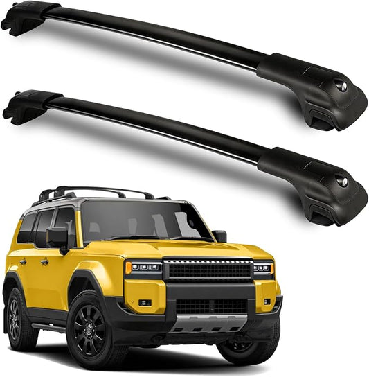 Roof Rack Cross Bars Fit for 2024-2026 Toyota Land Cruiser LC250/ 2024-2025 Lexus GX550, 260lbs Heavy Duty Lockable Aluminum Roof Rails, Wide-Grip Crossbars for Cargo, Kayak, Luggage - No Drilling
