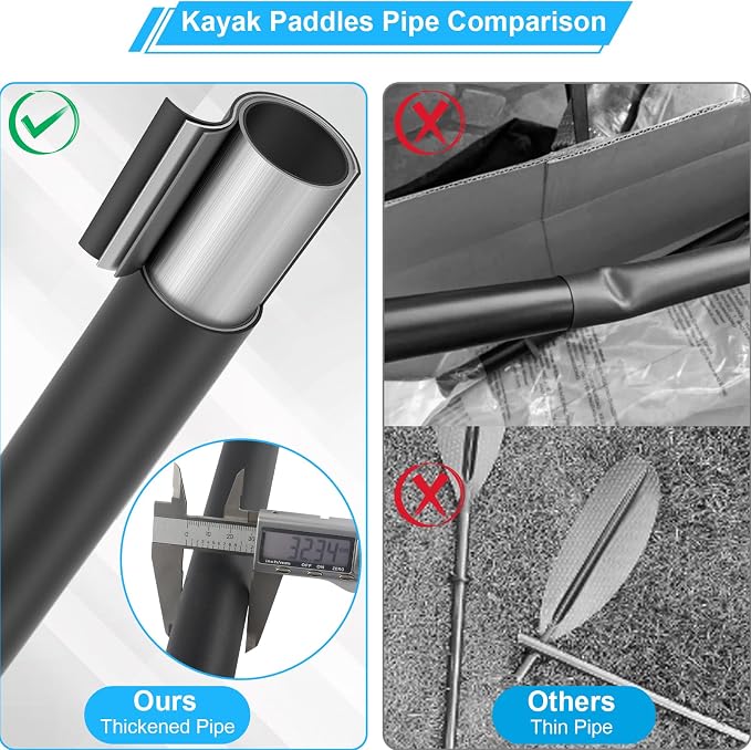 Kayak Paddle for Adults,70 to 95in Paddle Board Paddles Telescopic Frosted Pipe Shaft Kayaking Boating Canoeing with 1 Free Paddle Leash Double Oar Float Paddle Sturdy Durable