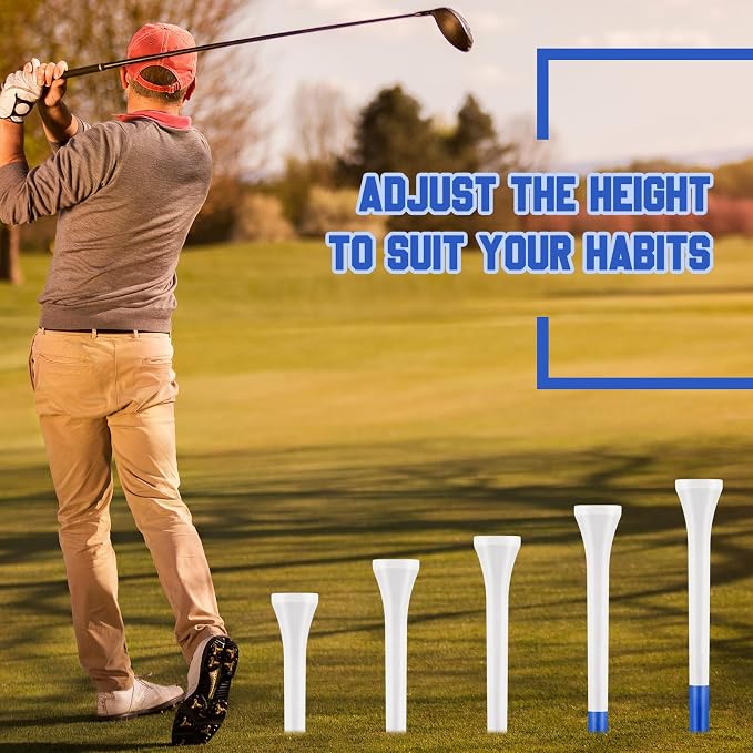 Mudder Golf Tees Bulk Wooden Bamboo Golf Tees Multicolor Wood for Men Balls Accessories