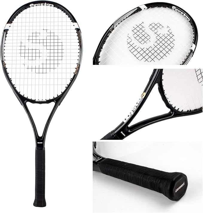 Senston Tennis Rackets for Adults 27 inch Tennis Racquets - 2 Player Tennis Racket Set with 3balls,2 Grips, 2 Vibration Dampers