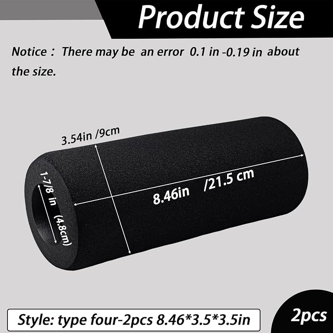 Foot Foam Pads Rollers Replacement, Buffer Leg Tube Sponge for Marcy Smith Cage Machine, Padding Cover for Home Gym System Part Accesories.