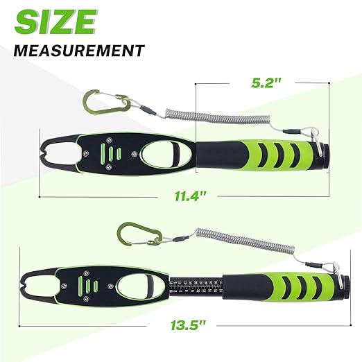 Night Cat Fish Lip Gripper With Scale 2 in 1 Aluminum Alloy Grabber Professional Fishing Tool Kit for Men