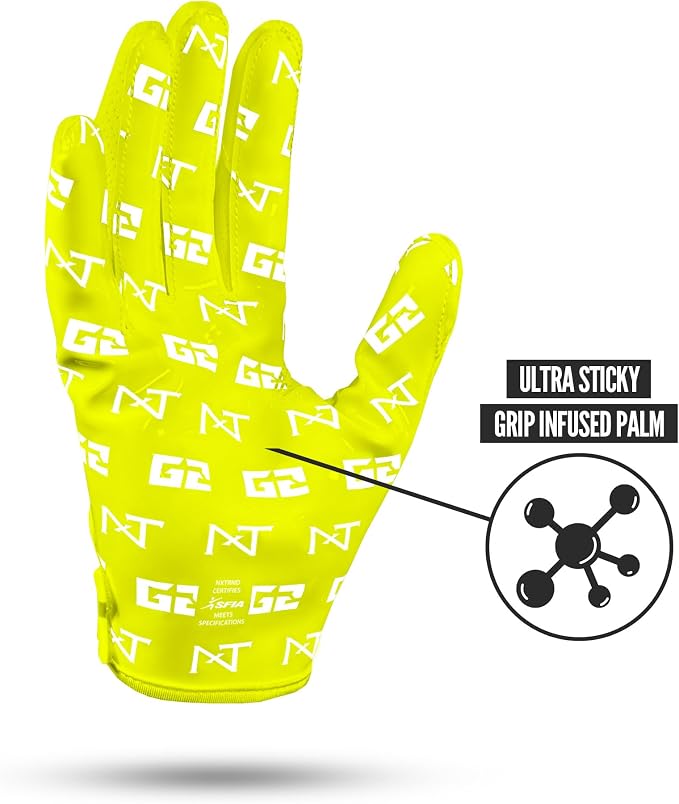Nxtrnd G2 Pro Football Gloves, Men's Ultra Sticky Elite Receiver Gloves