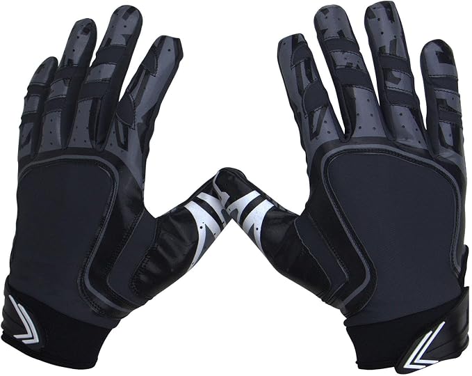 Pure Athlete Football Wide Receiver Gloves - Elite Sticky Grip Gloves, Drip Gear for WR and Defensive Backs - Adult, Youth, Men and Boys