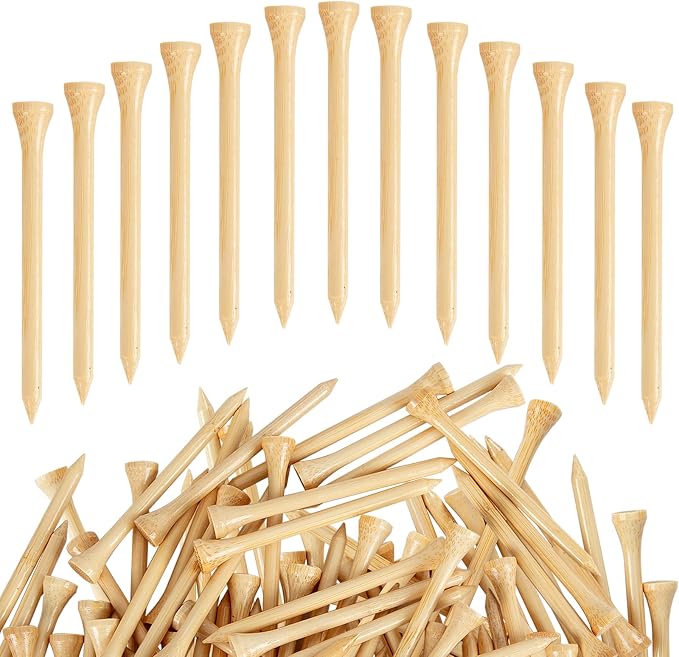 ATPEAM Bamboo Golf Tees 3-1/4'' Golf Tees More Stable Reduce Side Spin and Friction (1000 pcs)