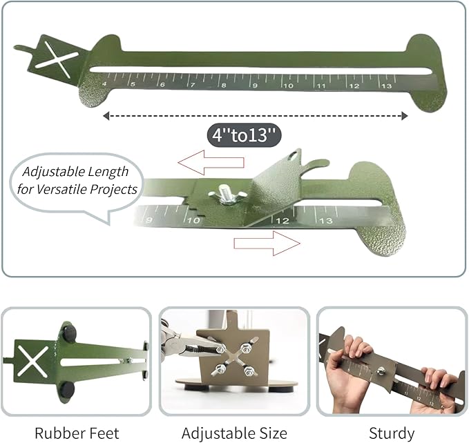 KOKKOYA Paracord Bracelet Jig Dog Collar Jewelry Loom Accessoies Making Kit Tools with Colorful 5 Cords and 6 Buckles Bracelet Length 4" to 13" (Olive)